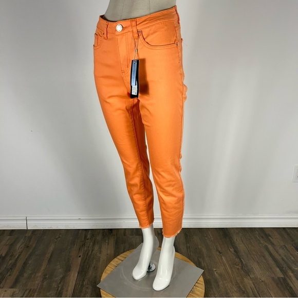 NWT Olivia FDJ jeans mid rise ankle raw hemmed 4 - Picture 3 of 15